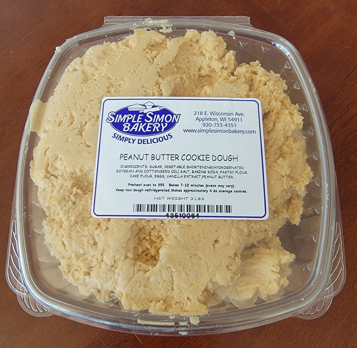 Peanut Butter Cookie Dough - 3 lbs (Fundraiser)
