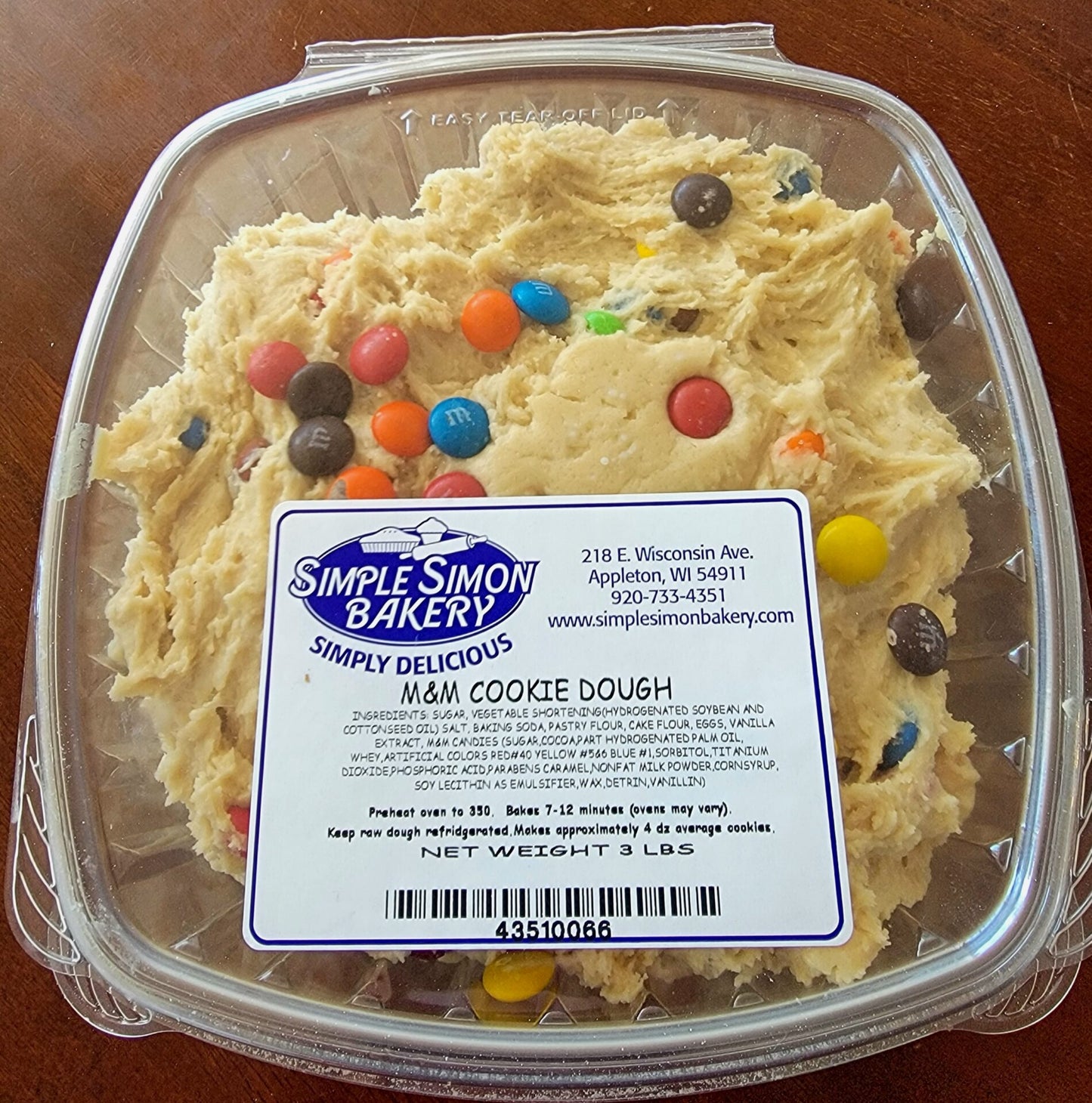 M&M Cookie Dough - 3 lbs (Fundraiser)
