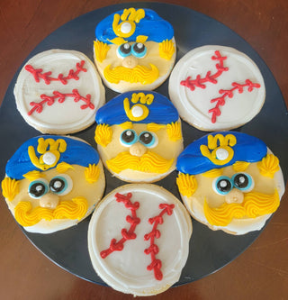 Baseball Brewers Piped Cookies (each)