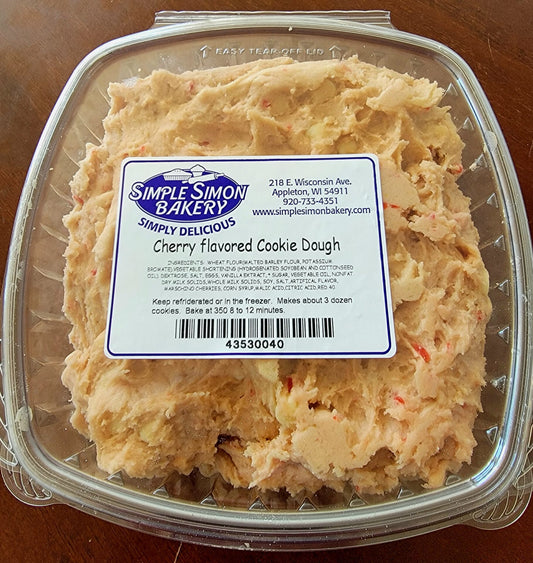 Cherry Flavor White Chocolate Chip Cookie Dough (3 pounds) (fundraiser)