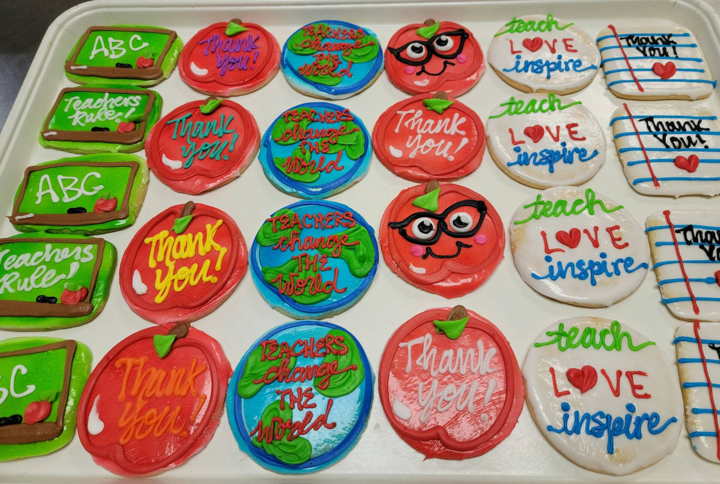 Teacher Appreciation Piped Cookies (each)
