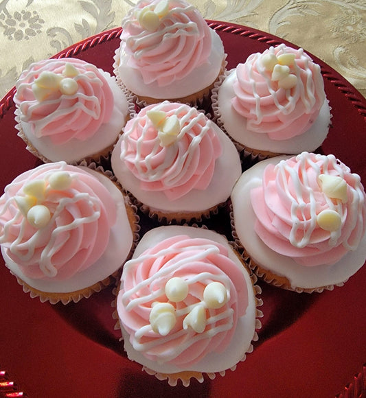 White Chocolate Raspberry Almond Cupcake - Gourmet